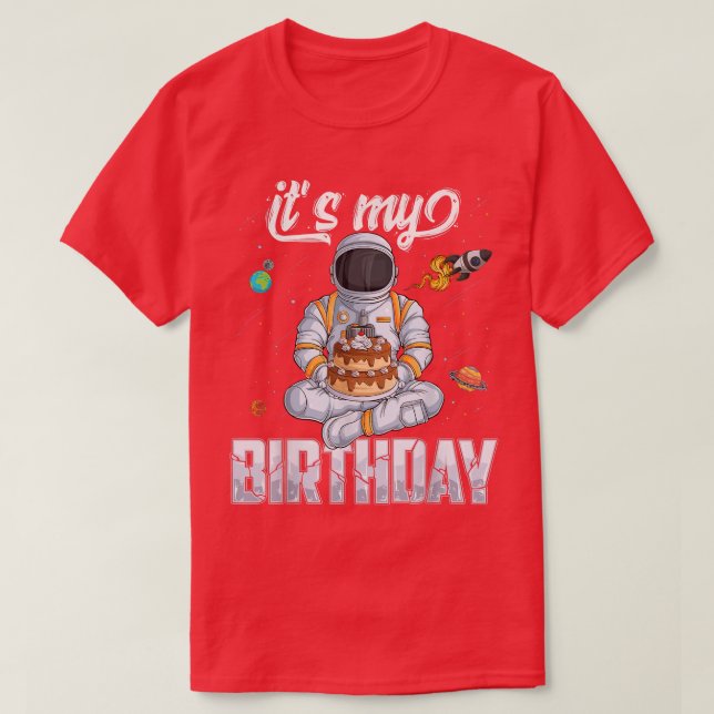 Camiseta Astronauta Astronomía de cumpleaños Niño Chica niñ (Diseño del anverso)