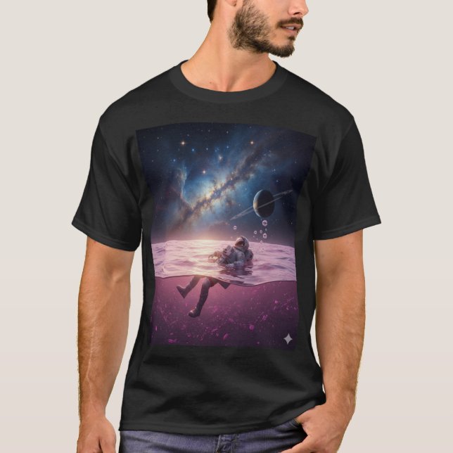 Camiseta Astronauta Atardecer Cósmico (Anverso)