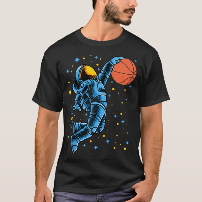 Camiseta Astronauta Baloncestista En Entrenador Espacial Pl (Anverso)