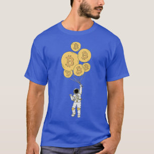 Camiseta Astronauta Bitcoin Balloon Stock Market Trader Pre