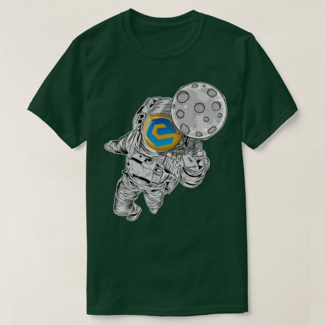 Camiseta Astronauta Blockchain Crypto eCash XEC (Diseño del anverso)