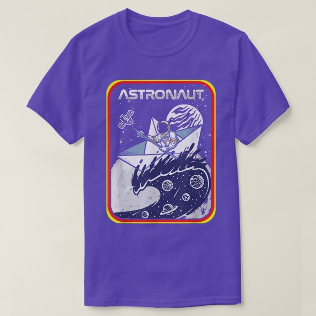 Camiseta Astronauta Bote Paddling Planets Universe Galay (Diseño del anverso)