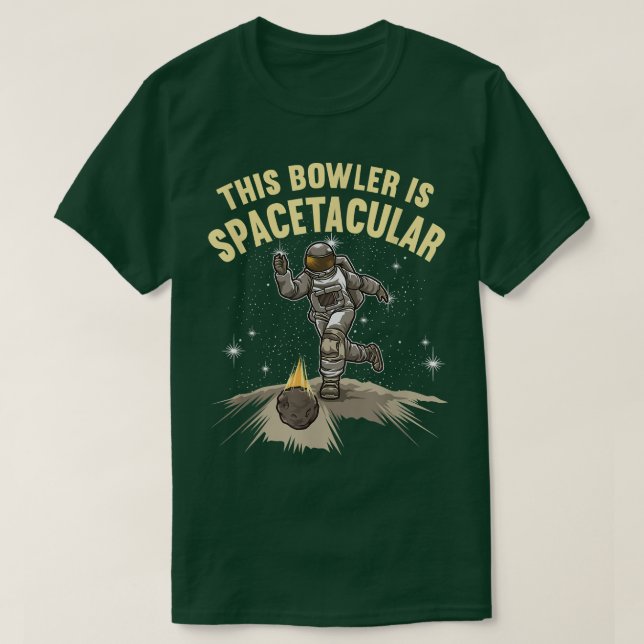 Camiseta Astronauta Bowling Spaceman Bowler Space Turkey St (Diseño del anverso)
