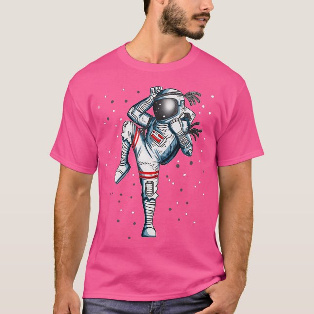 Camiseta Astronauta Boxeo Karate Cosmonaut Kickboxing Astro (Anverso)