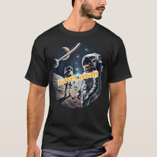 Camiseta Astronauta brillante en la vida espacial