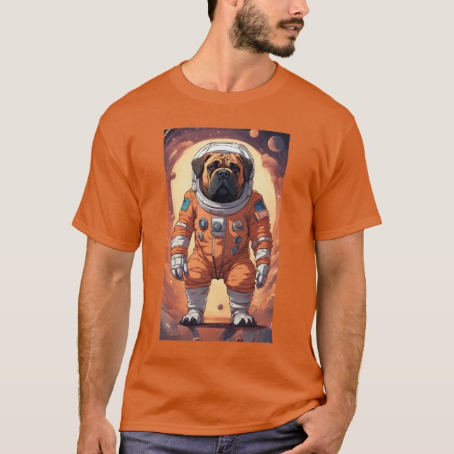 Camiseta Astronauta Bullmastiff (Anverso)