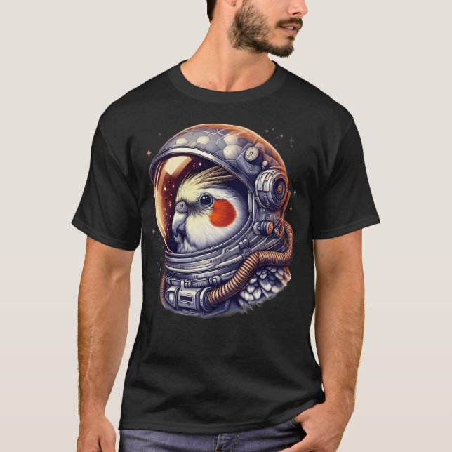 Camiseta Astronauta Cockatiel (Anverso)