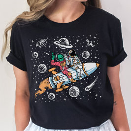 Camiseta Astronauta - Cohetes de transporte de cohetes para