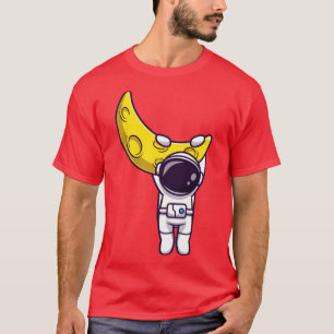 Camiseta Astronauta colgando del Personalizado de la Luna 1