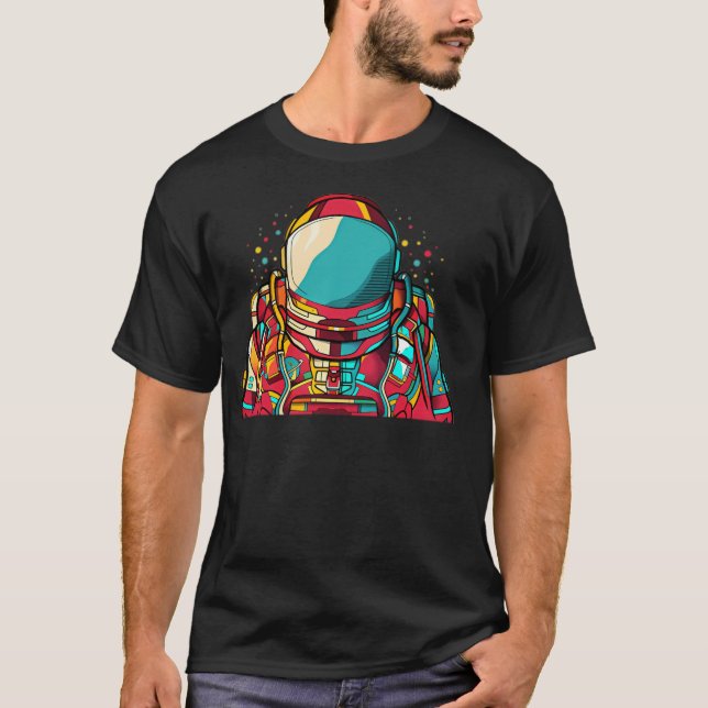 Camiseta Astronauta colorida (Anverso)