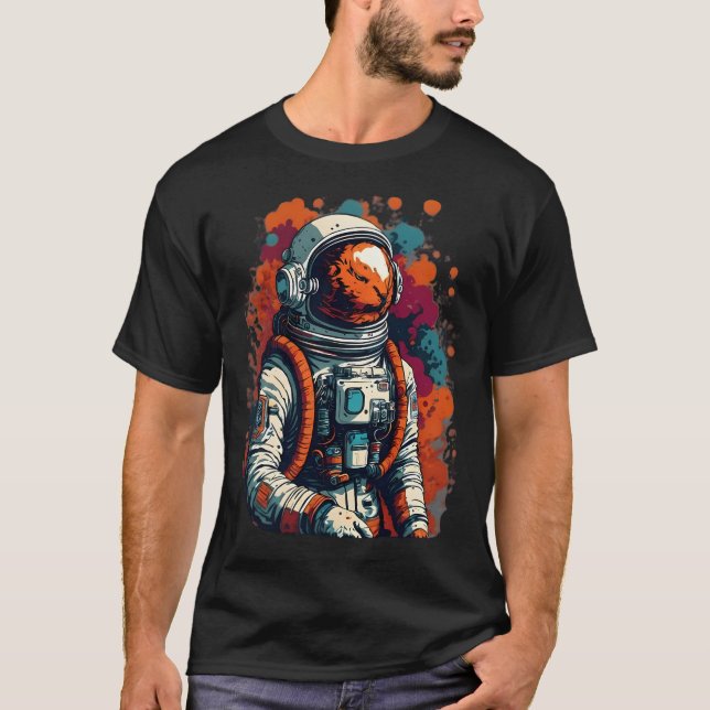 Camiseta Astronauta colorida (Anverso)