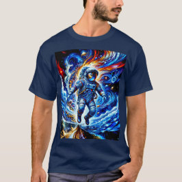 Camiseta Astronauta colorido disfrutando del espacio