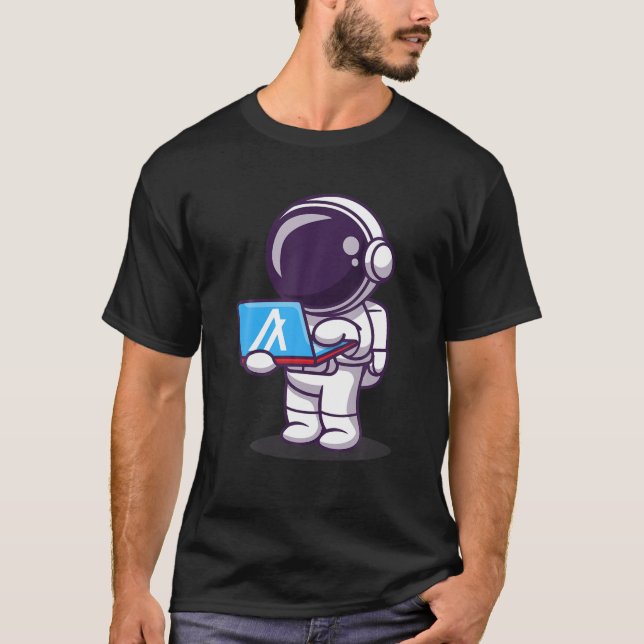 Camiseta Astronauta Comprando Billete A La Luna Con ALGO Al (Anverso)