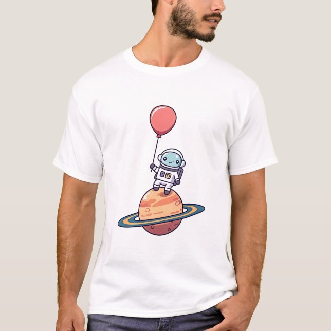 Camiseta Astronauta con aventura en globo (Anverso)