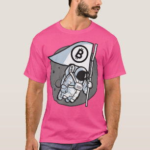Camiseta Astronauta con bandera de cadena de cifrado de Bit