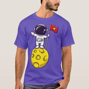 Camiseta Astronauta Con Bandera En El Personalizado De La L