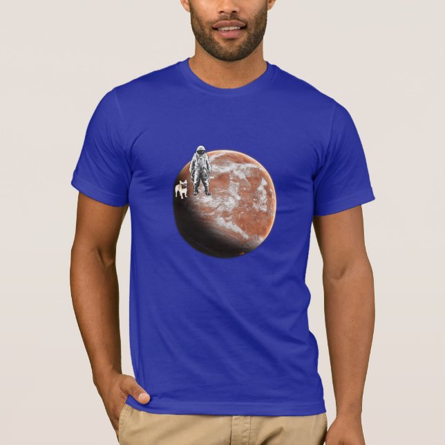 Camiseta Astronauta con el pequeño-perro (Anverso)