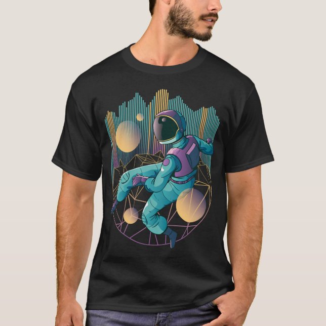 Camiseta Astronauta con estilo técnico geométrico (Anverso)