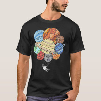 Camiseta Astronauta con globos espaciales