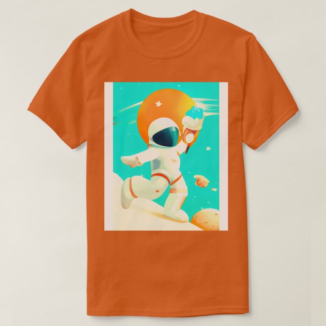 Camiseta Astronauta con helado (Diseño del anverso)