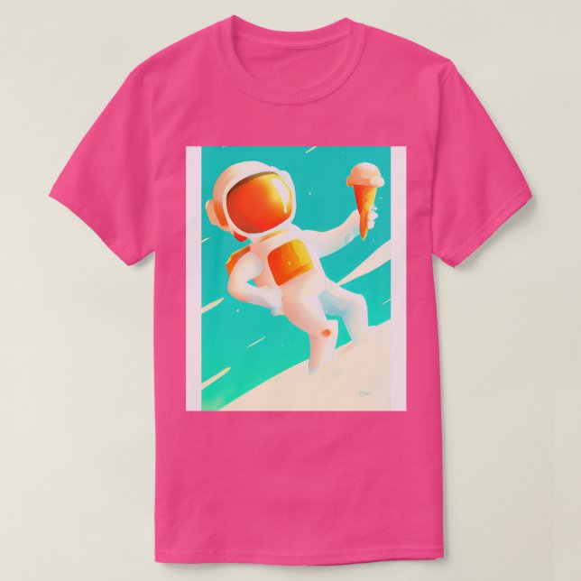 Camiseta Astronauta con helado 1 (Diseño del anverso)