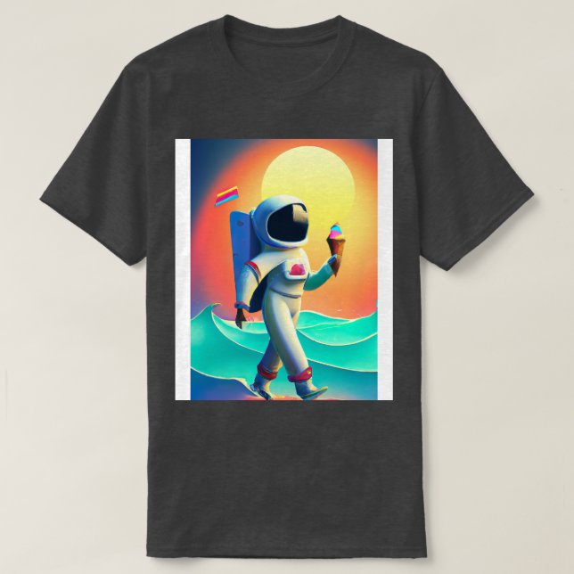 Camiseta Astronauta con helado 4 (Diseño del anverso)