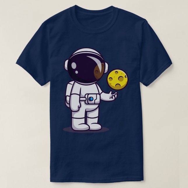 Camiseta Astronauta con Personalizado de bolas lunares (Diseño del anverso)