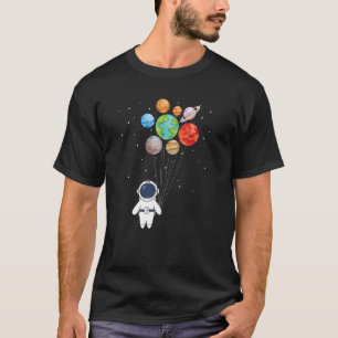 Camiseta Astronauta Con Planetas En El Ventilador Del Espac