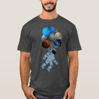 Camiseta Astronauta Con Sistema De Planeta Solar Espacio En