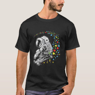 Camiseta Astronauta Conciencia del Autismo Skateboard Space