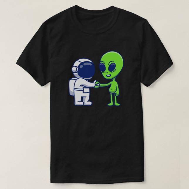 Camiseta Astronauta Conoce Alien (Diseño del anverso)