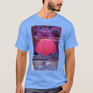 Camiseta Astronauta Cosmomaut Vaporwave Galay Sunset