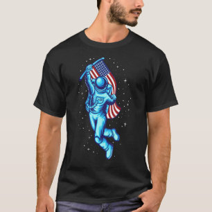 Camiseta Astronauta Cosmonaut Space USA bandera de EE. UU. 