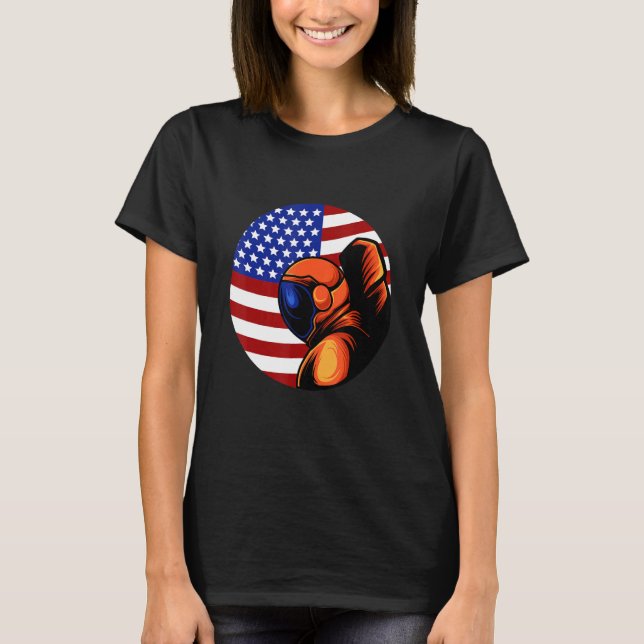 Camiseta Astronauta Cosmonauta Estados Unidos Estados Unido (Anverso)
