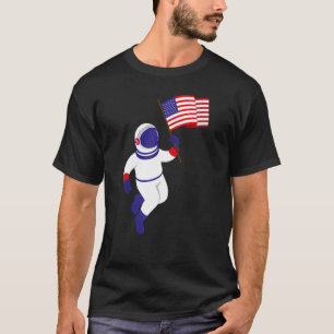 Camiseta Astronauta Cosmonauta Patriotismo Us 4 De Julio De