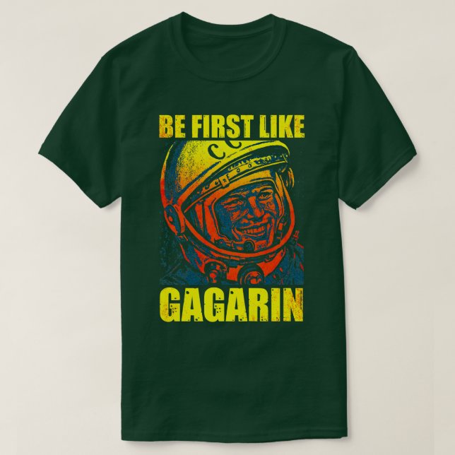 Camiseta Astronauta cosmonauta soviética Yuri Gagarin 10 (Diseño del anverso)