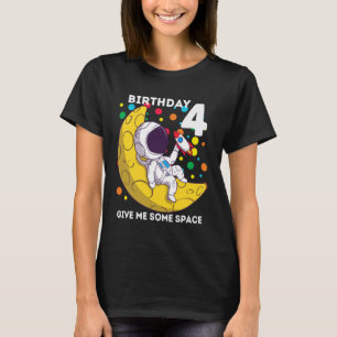 Camiseta Astronauta cumpleaños 4 amor por el espacio