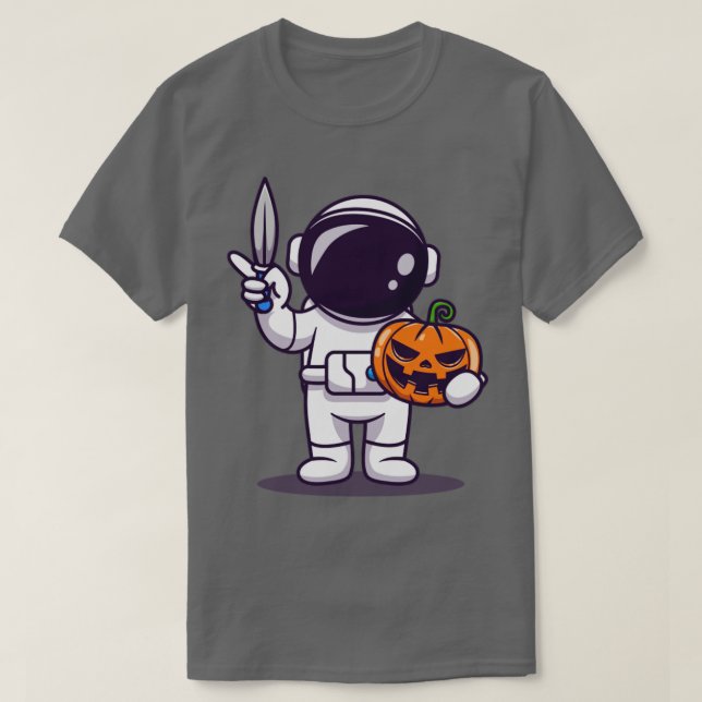 Camiseta Astronauta Cuta Astronauta Aportando Cuchilla Y Pe (Diseño del anverso)