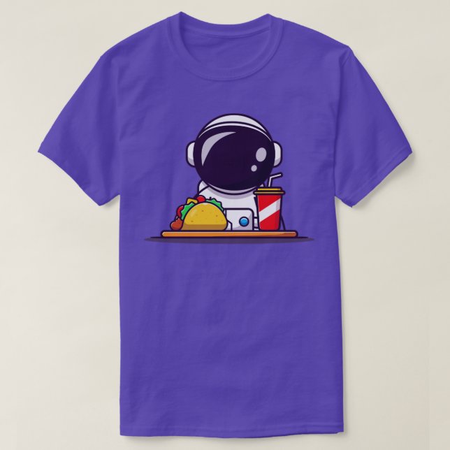 Camiseta Astronauta Cuta Con Taco Y Soda (Diseño del anverso)