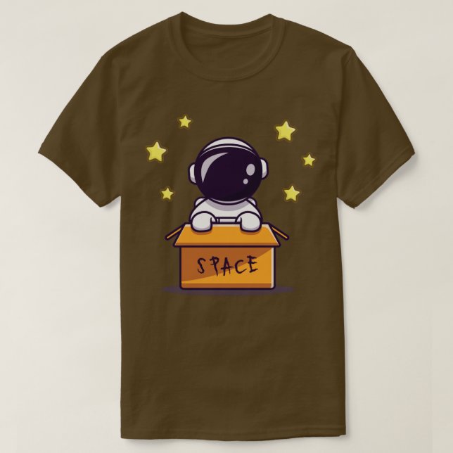 Camiseta Astronauta Cuta En La Caja 1 (Diseño del anverso)