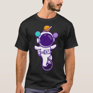 Camiseta Astronauta Cute monta bicicleta