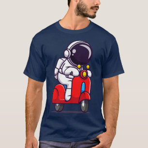 Camiseta Astronauta Cute Riding Scooter