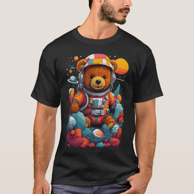 Camiseta Astronauta Cute Teddy Bear (Anverso)
