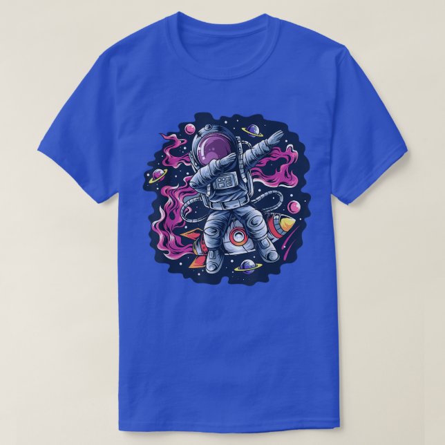 Camiseta Astronauta Dabbing Dance Space Rocket con estrella (Diseño del anverso)
