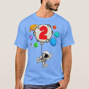 Camiseta Astronauta de 2 años Fiesta de espacio de cumpleañ