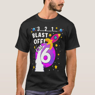 Camiseta Astronauta de 6 años explota el espacio exterior 6