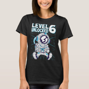 Camiseta Astronauta de 6to cumpleaños Astronauta de nivel 6