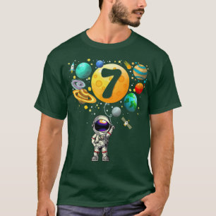 Camiseta Astronauta de 7 años Spaceman Galay Funny Birthda