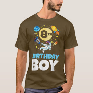 Camiseta Astronauta de 8 años de edad con temática espacial