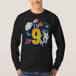 Camiseta Astronauta de 9 años en el espacio exterior Noveno
